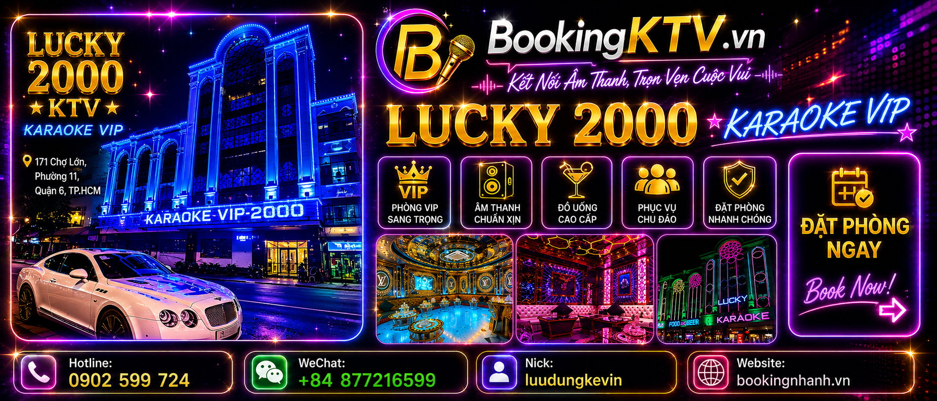 Banner Ngang Booking KTV Lucky 2000