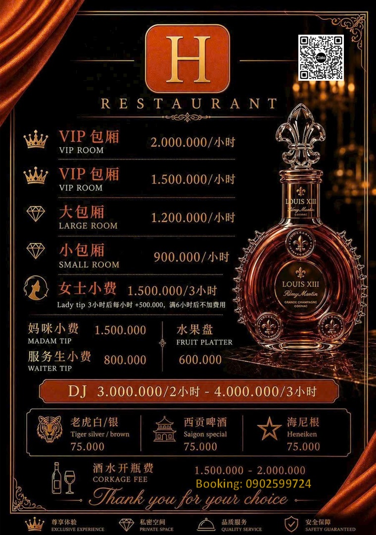 Bảng Giá Menu Hermes Paris 216 Lê Hồng Phong