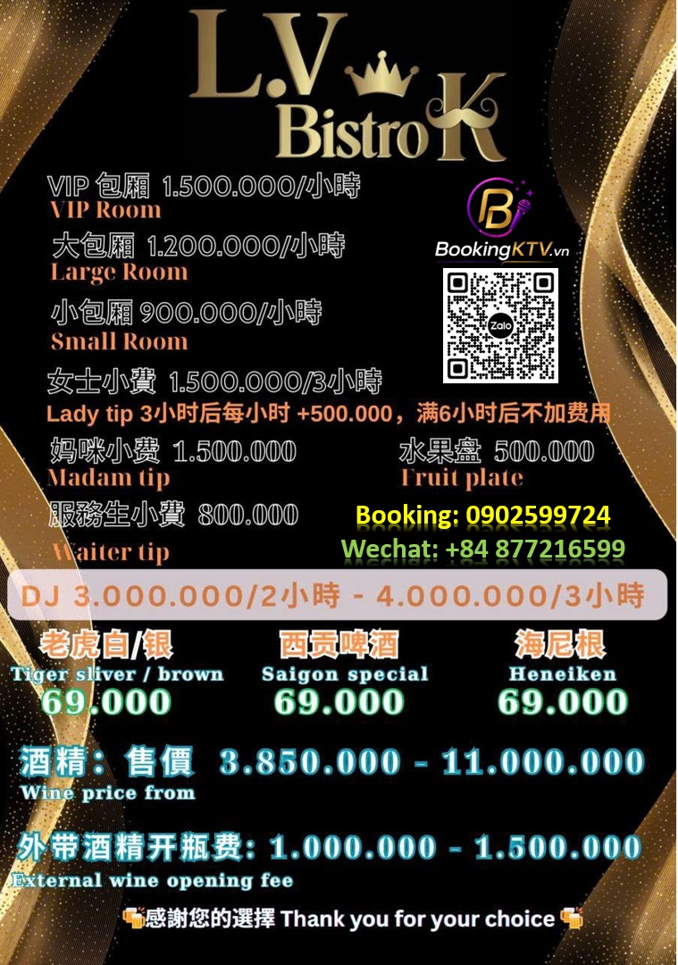 Karaoke Hermes Paris H Restaurant KTV 216 Lê Hồng Phong Menu