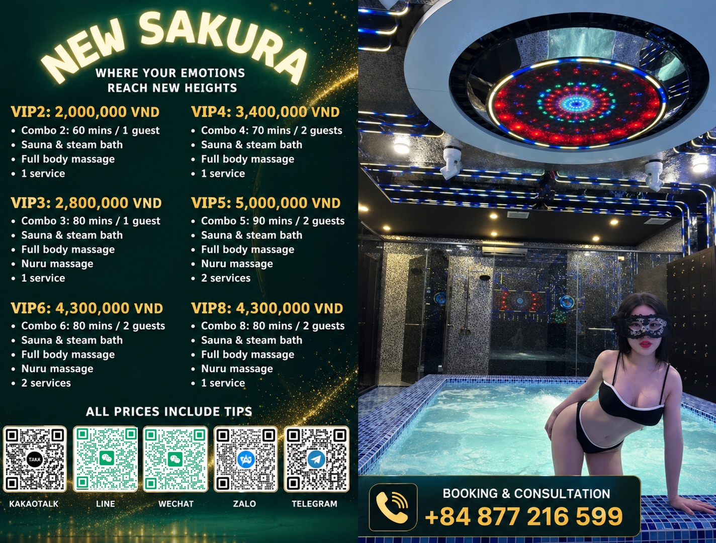 Bảng Giá New Sakura Vé VIP Đà Nẵng