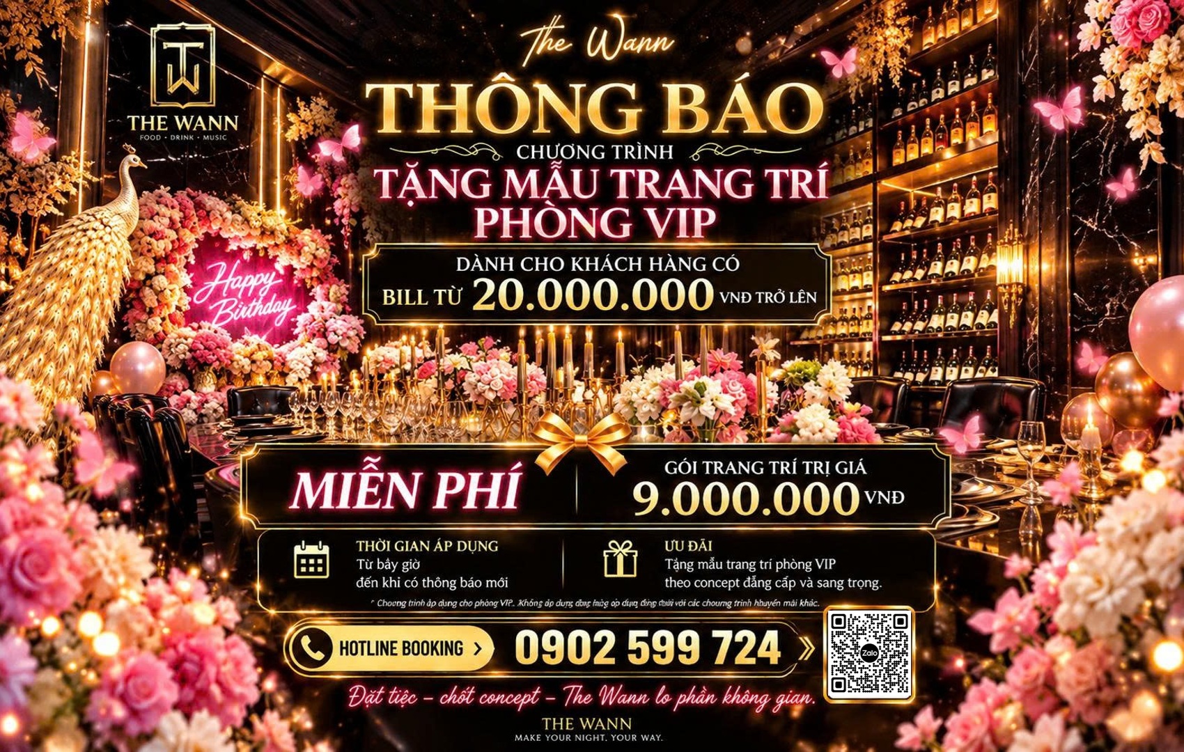 Đặt Bàn Tặng Gói Trang Trí The Wann