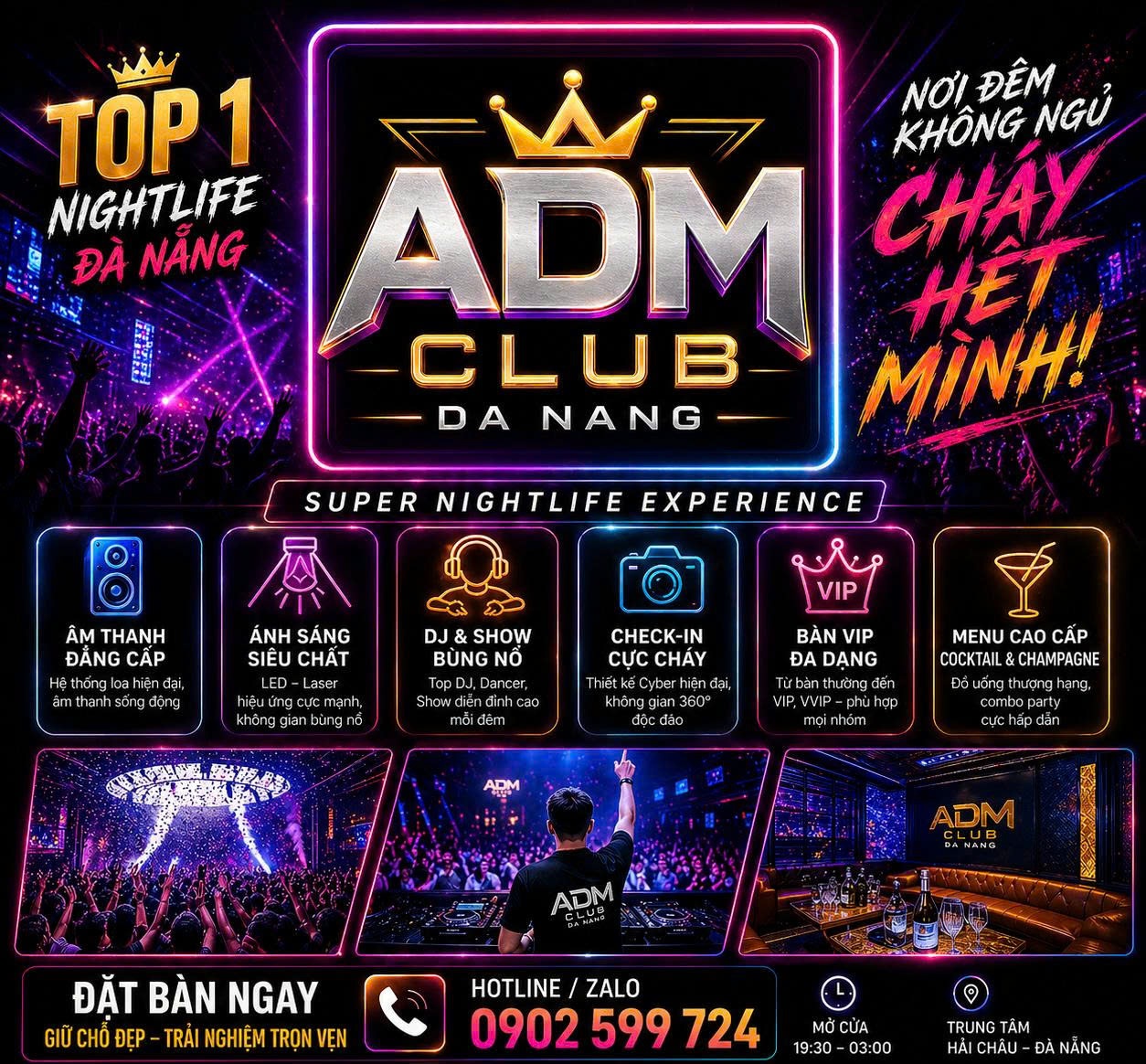 Hình Ảnh Đặt Bàn ADM Club Đà Nẵng