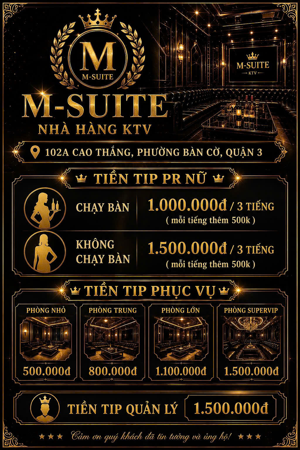 Menu Bảng Giá M-Suite KTV 102 Cao Thắng (1)