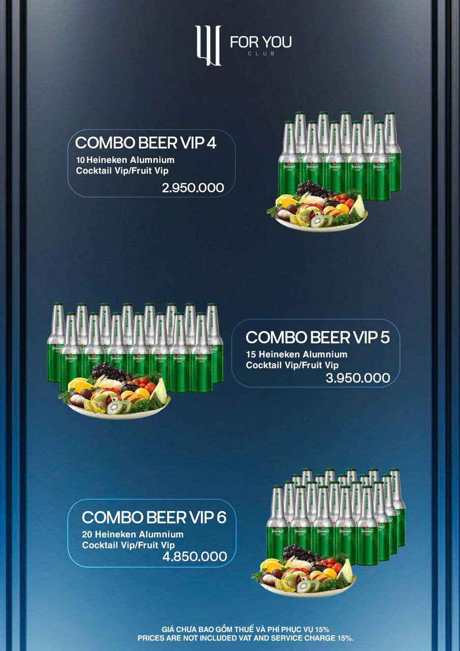 Menu Thực Đơn For You Club Đà Nẵng (2)