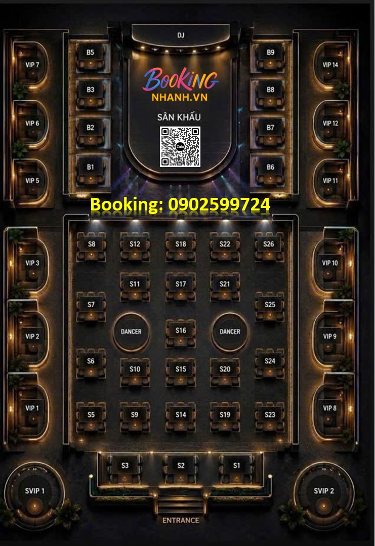 Sơ Đồ Bàn Bambi Club Booking Nhanh
