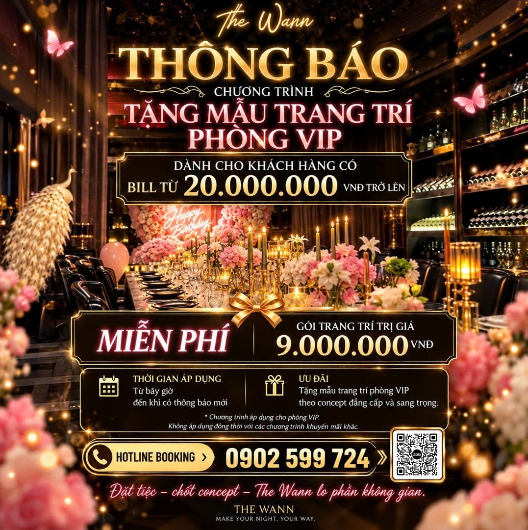 Thông Báo Tặng Gói Trang Trí The Wann