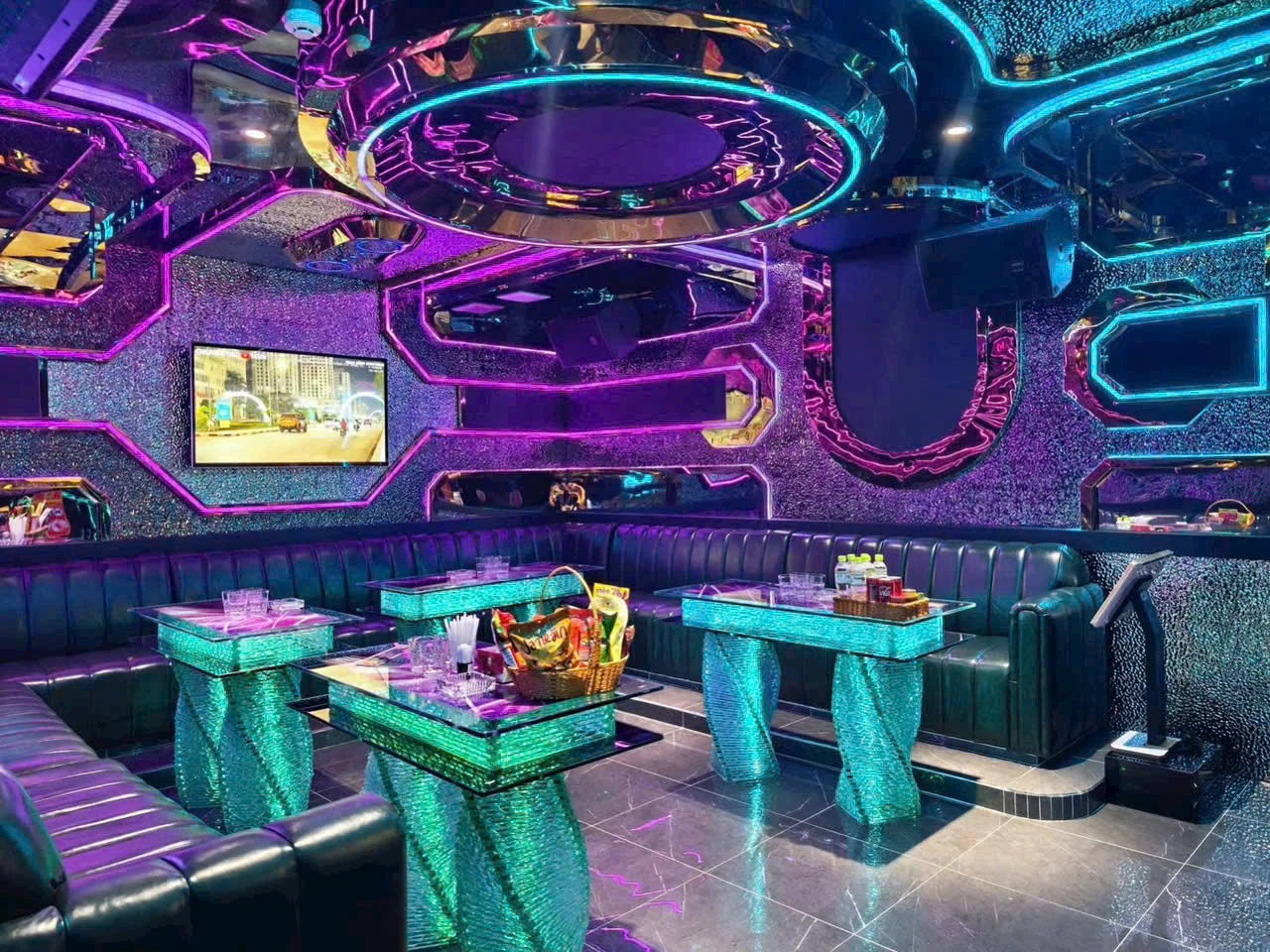 Không gian phòng thực tế tại Karaoke Monaco, góc 1