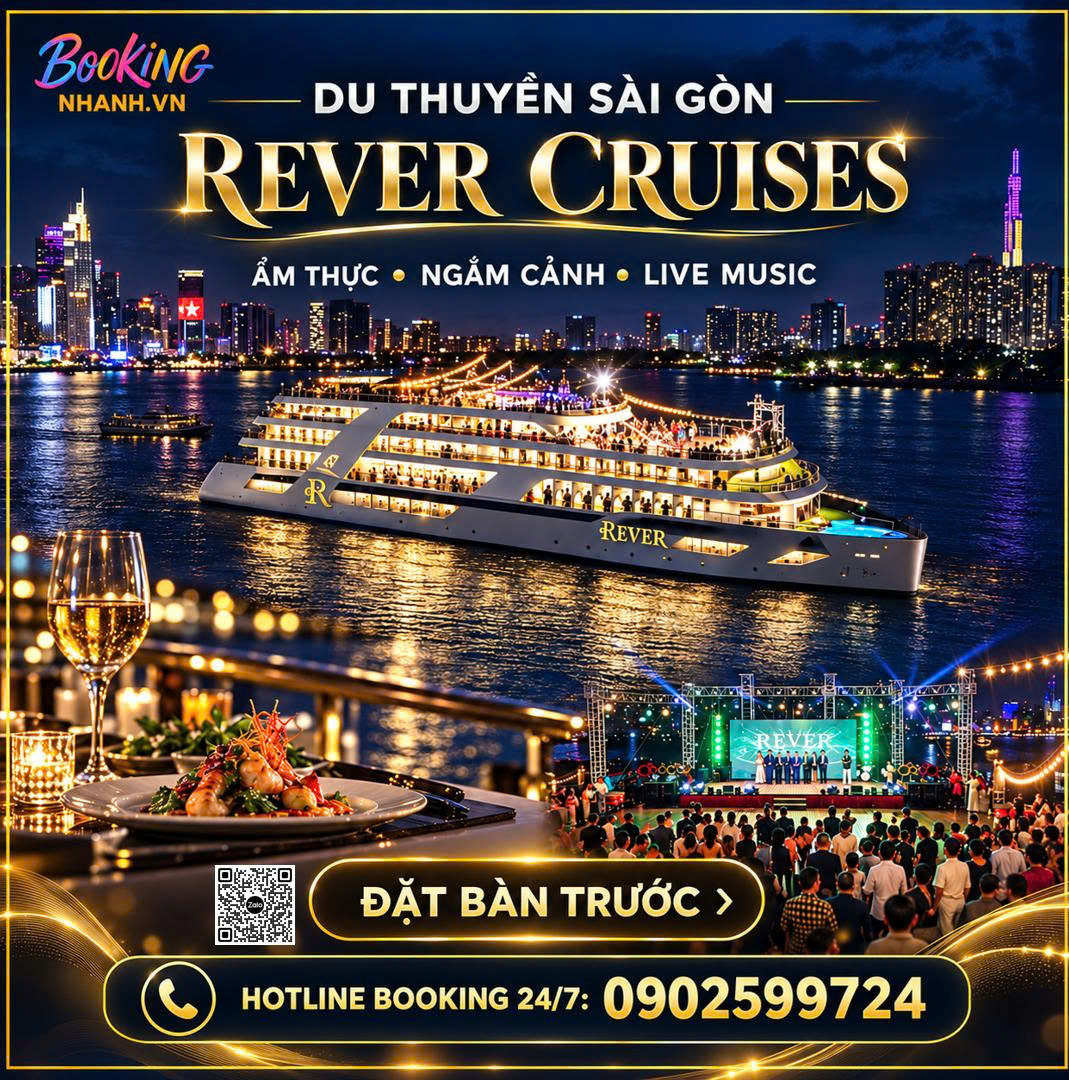 Du Thuyền REVER Cruises Sài Gòn Ăn Tối Trên Sông Menu