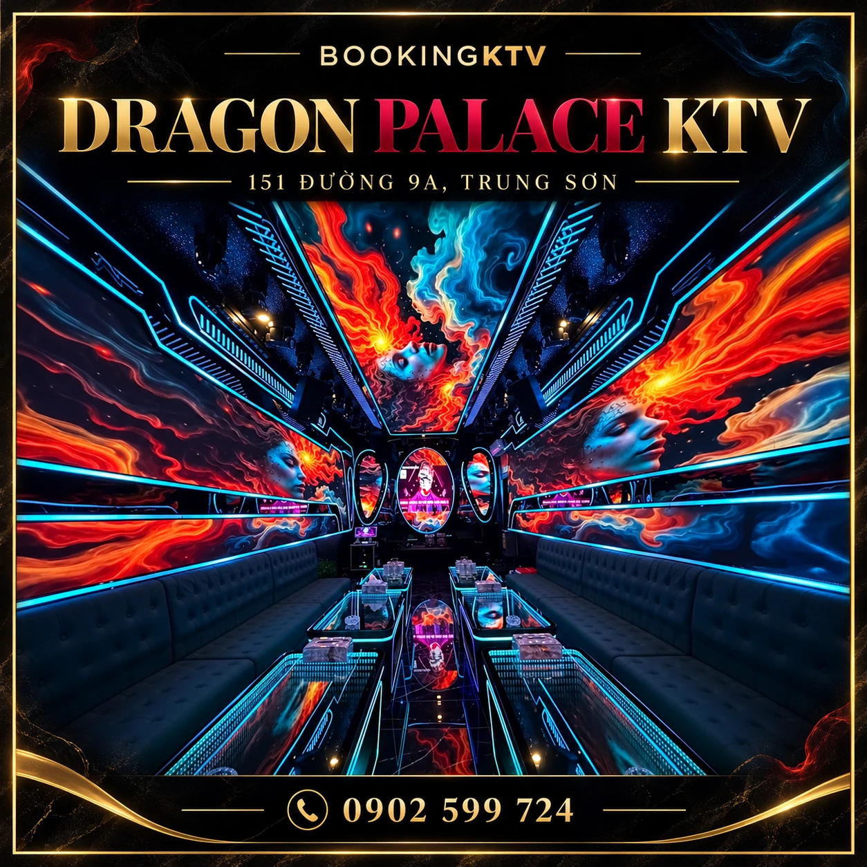 Không gian phòng hát Dragon Palace KTV - góc 1