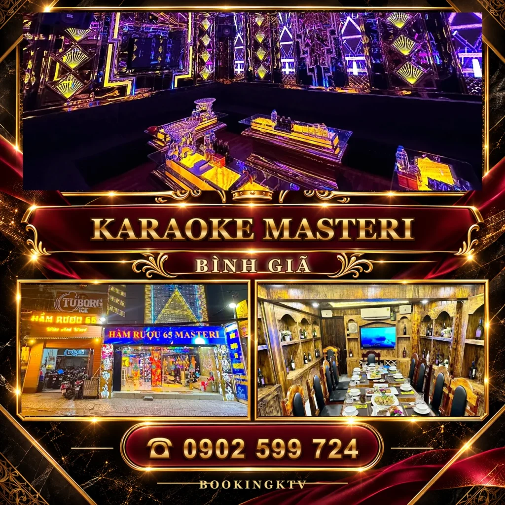 Hầm Rượu Karaoke Masteri với phòng hát và phòng tiệc tại Bình Giã