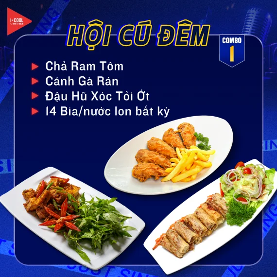 Combo 1 Hội Cú Đêm – menu ca khuya ICOOL
