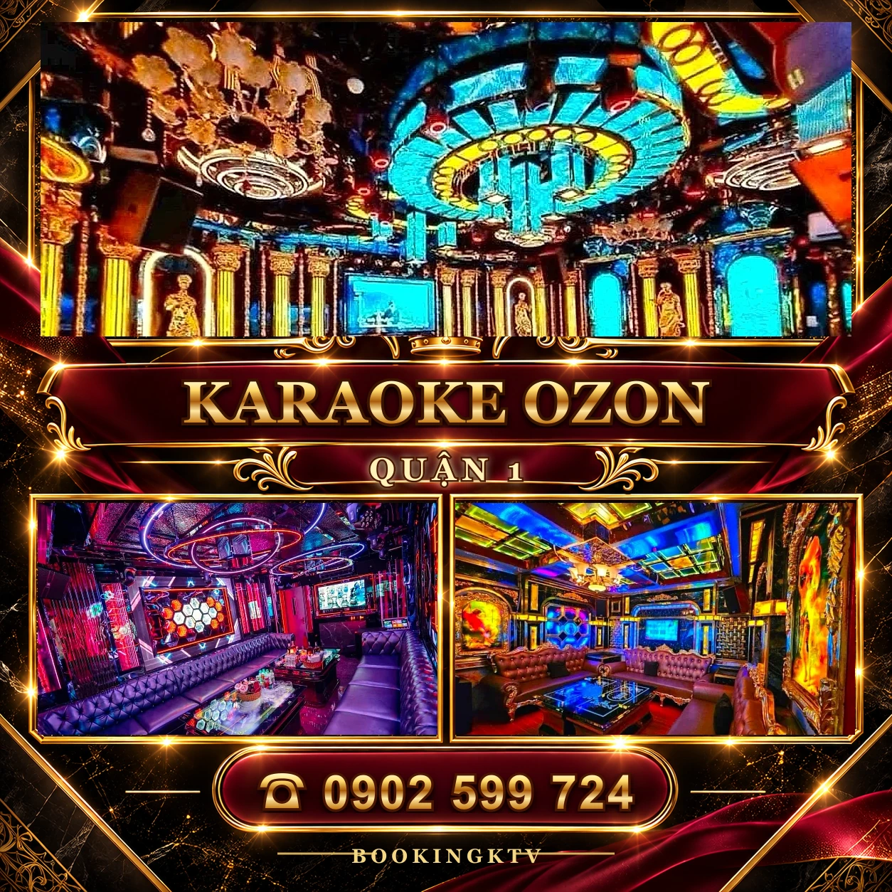 Karaoke Ozon 107 Pasteur Quận 1 – phòng VIP LED