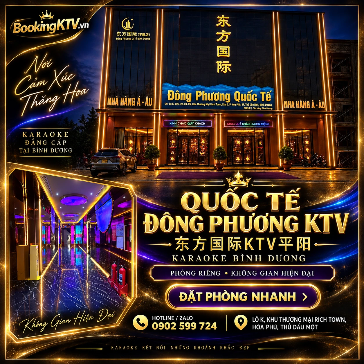 Đặt phòng Karaoke Quốc Tế Đông Phương KTV Bình Dương qua BookingKTV