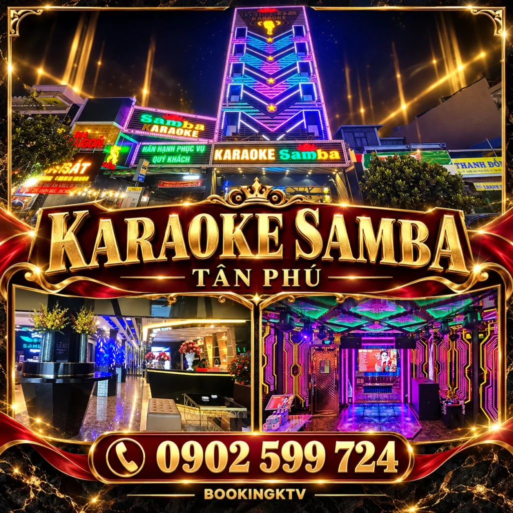 Thumbnail Karaoke SAMBA với mặt tiền, sảnh và phòng hát tại Tân Phú