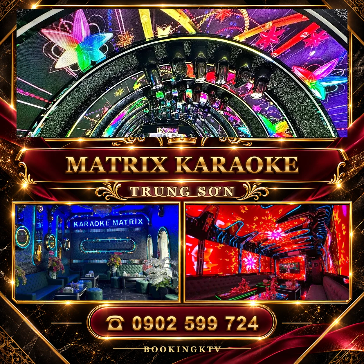 Karaoke KTV Matrix Trung Sơn – sảnh và phòng LED