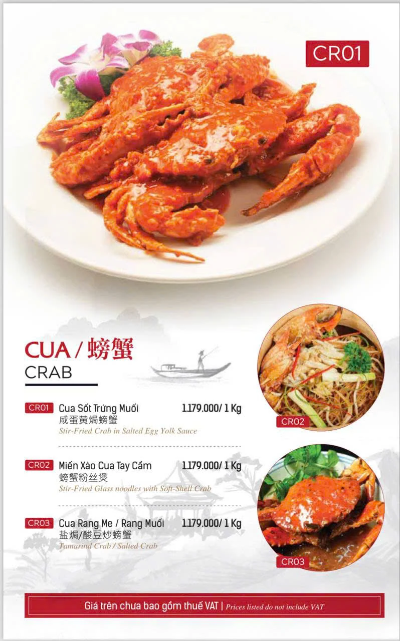 Menu và đồ uống tham khảo tại Karaoke KTV 127