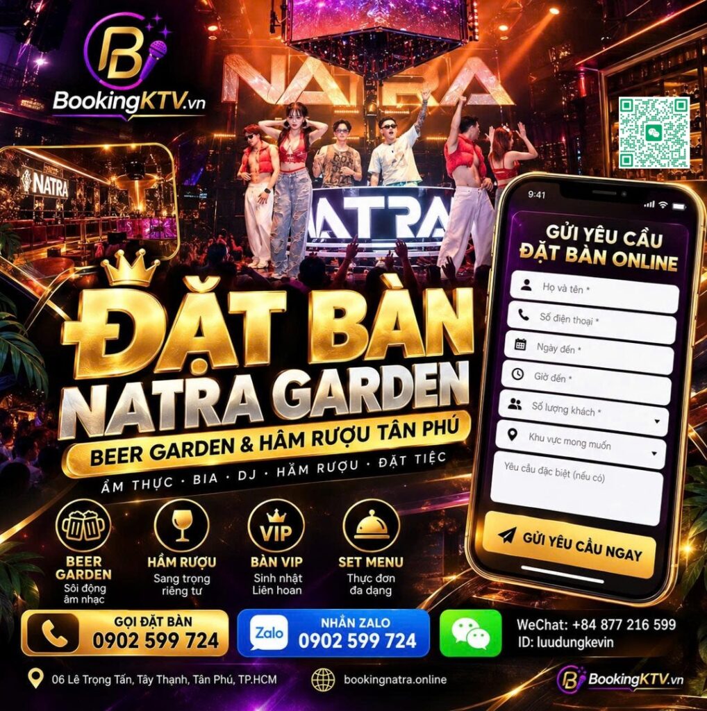 Hình ảnh Đặt Bàn Booking Natra Beer Garden Tiếng Trung