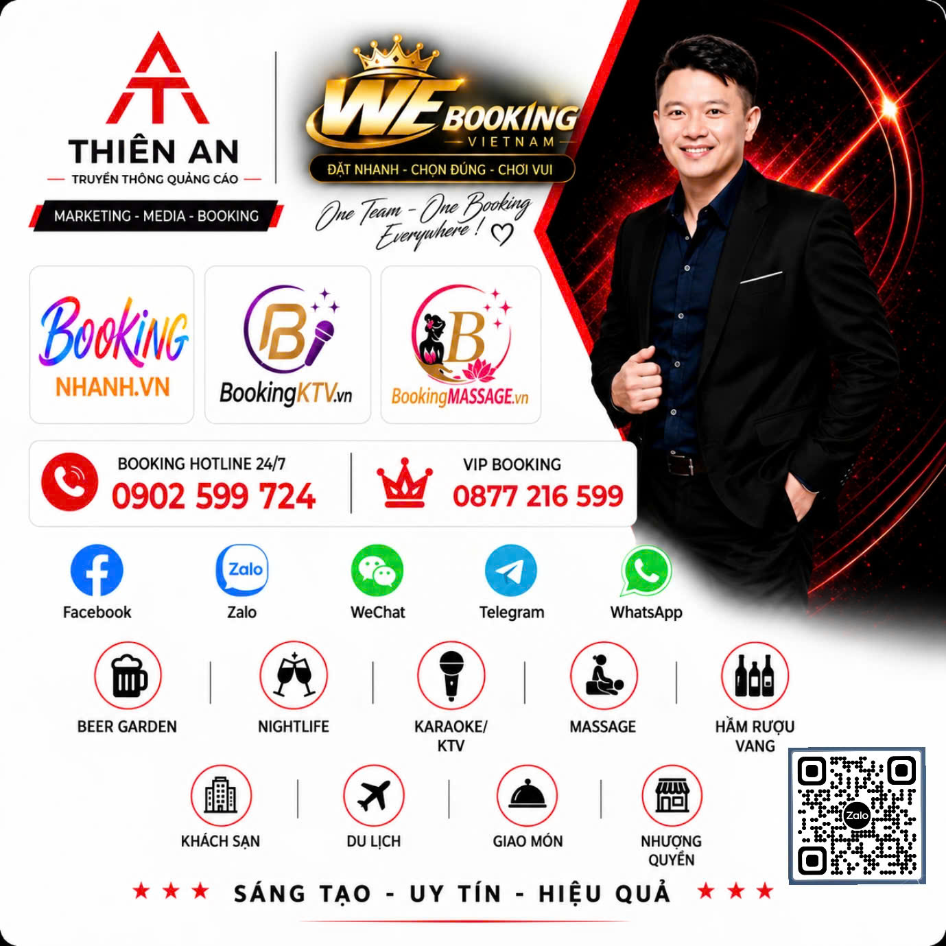 Liên Hệ Hợp Tác We Booking Nhanh KTV Lưu Dũng Kevin