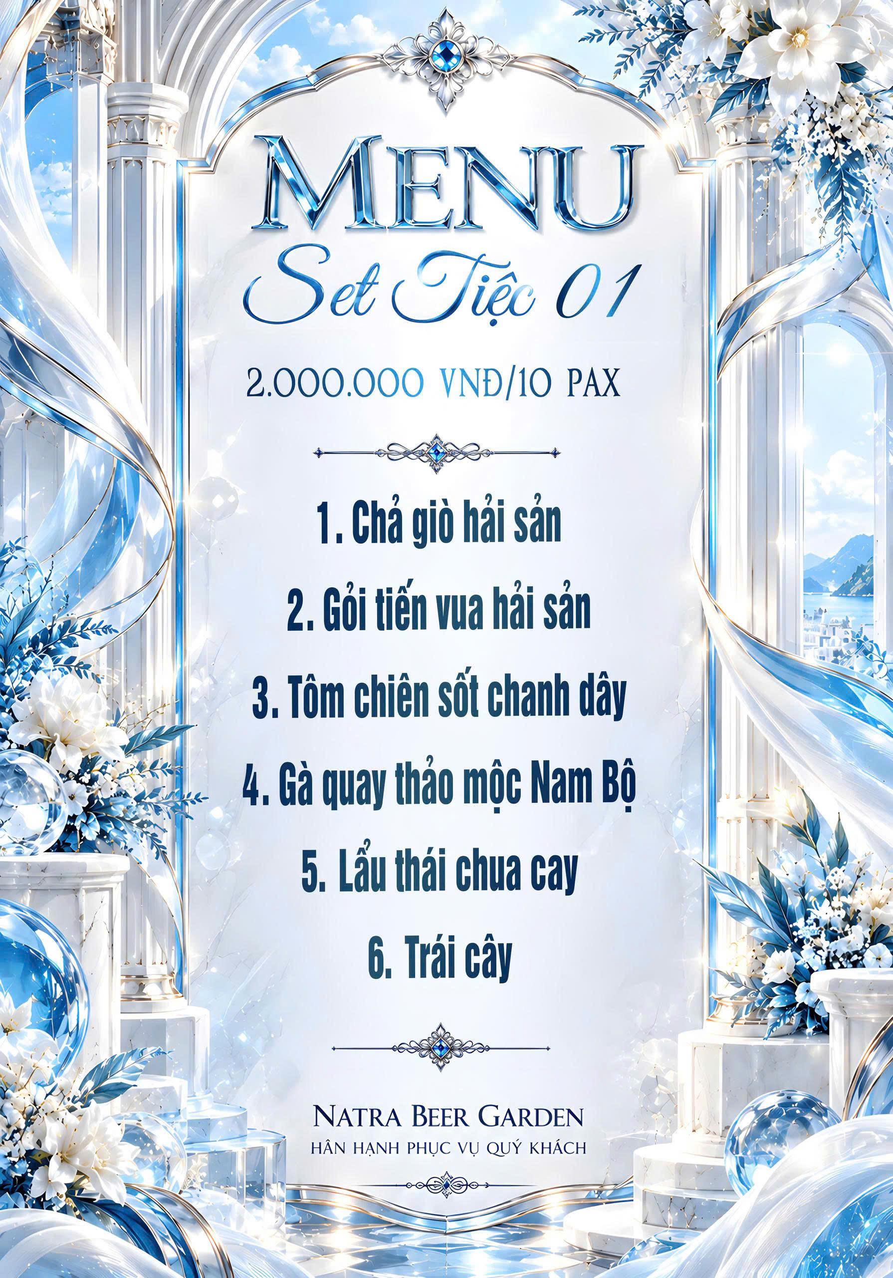 Menu Set Tiệc Đặt Trước Natra Garden Tân Phú (1)