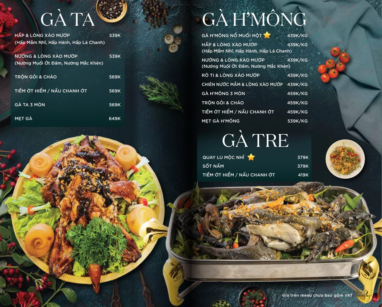 Menu gà ta, gà H'Mông